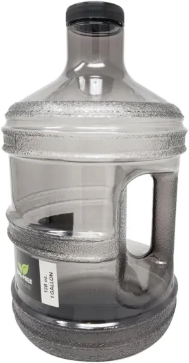1 Gallon Leak-Proof BPA Free Reusable Plastic Drinking Water Big Mouth Bottle Jug Container with Holder Drinking Canteen