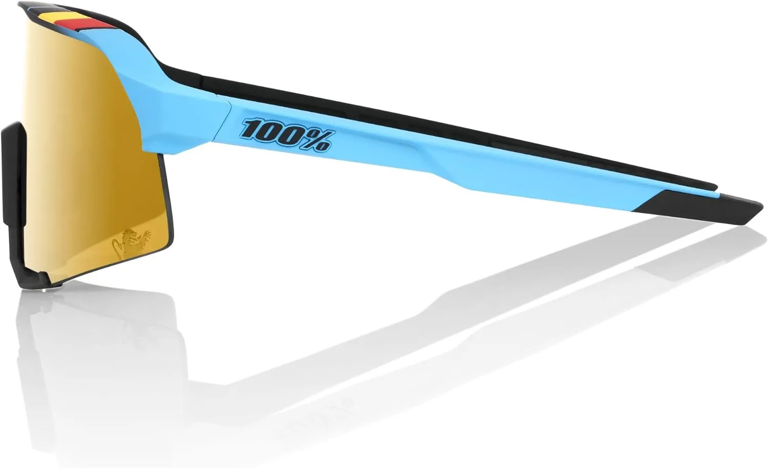 100% S3 Sport Performance Cycling Sunglasses - Vented Baseball, Road Bike, & Triathlon Racing with Interchangeable Lens