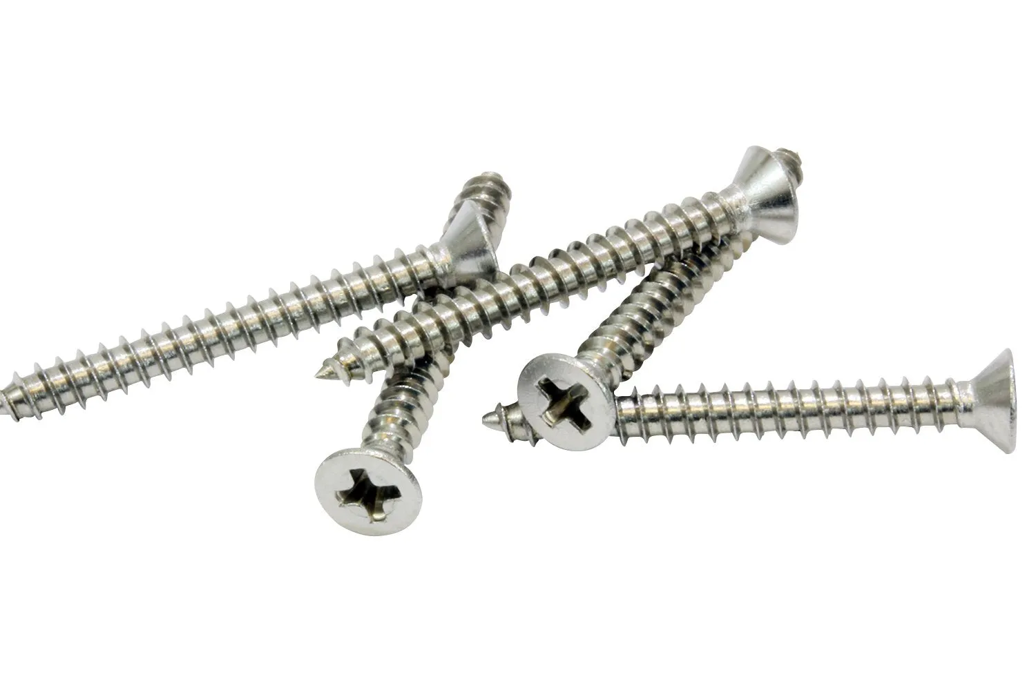 14 X 1-1/4'' Stainless Flat Head Phillips Wood Screw, (25 pc), 18-8 (304) Stainless Steel