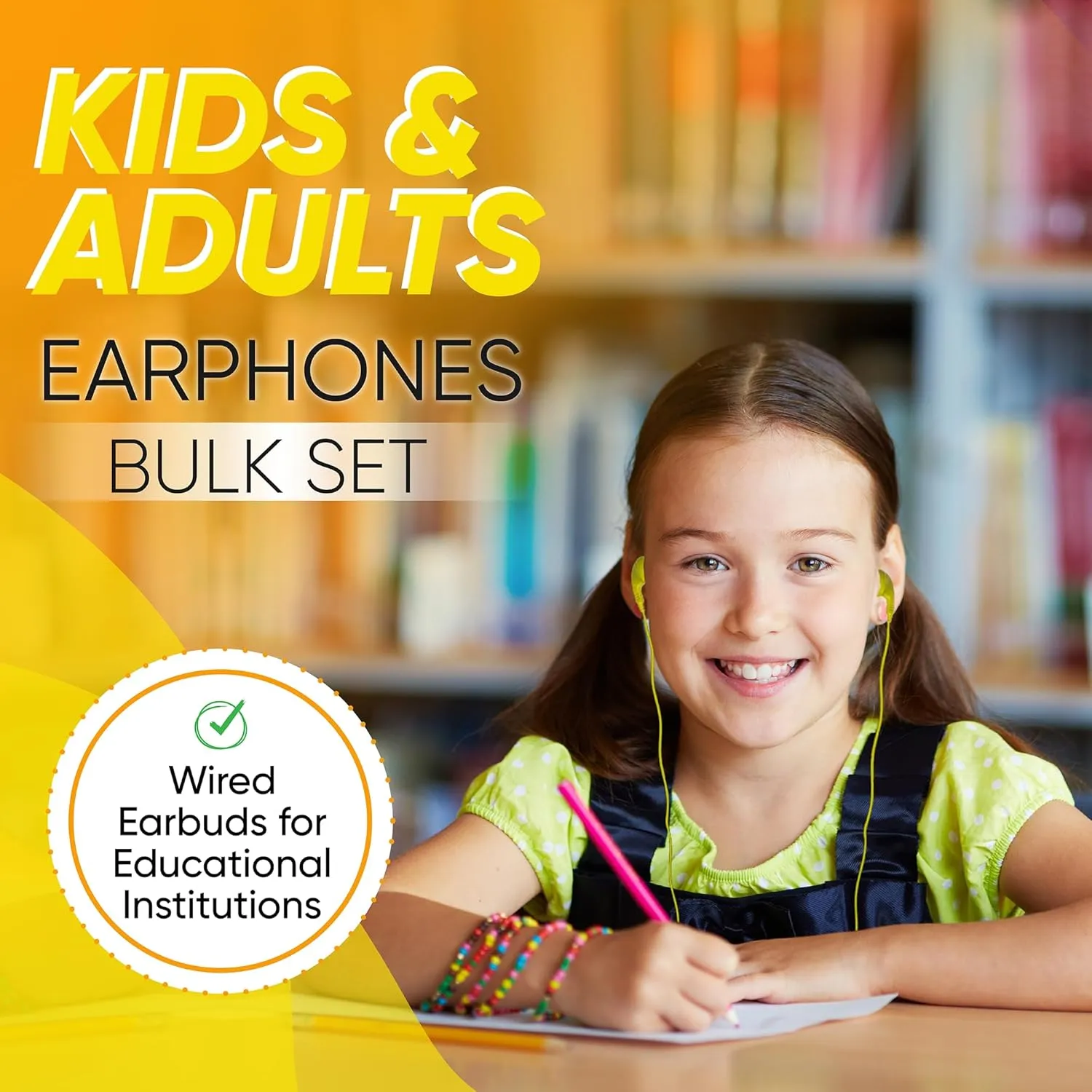 20 Pack Bulk Wired Earphones, In Ear Earbud Headphones with 3.5mm Jack, 4ft Tangle Free Cable, Comfortable Fit, Affordable and Cost Effective, Ideal for School Classroom Testing Students, Mix