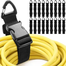 6 Pack 17 Inch Adjustable Extension Cord Holder Organizer with Triangle Clips Heavy Duty Storage Straps Extension Cord Hanger for Men Workshop and Garage Organization and Storage
