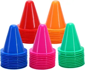 Cones Sports, 30Pack Mini Soccer Cones Plastic Training Agility Field Traffic Marker for Skating Basketball Football & Indoor Outdoor Activity Games Obstacle Course