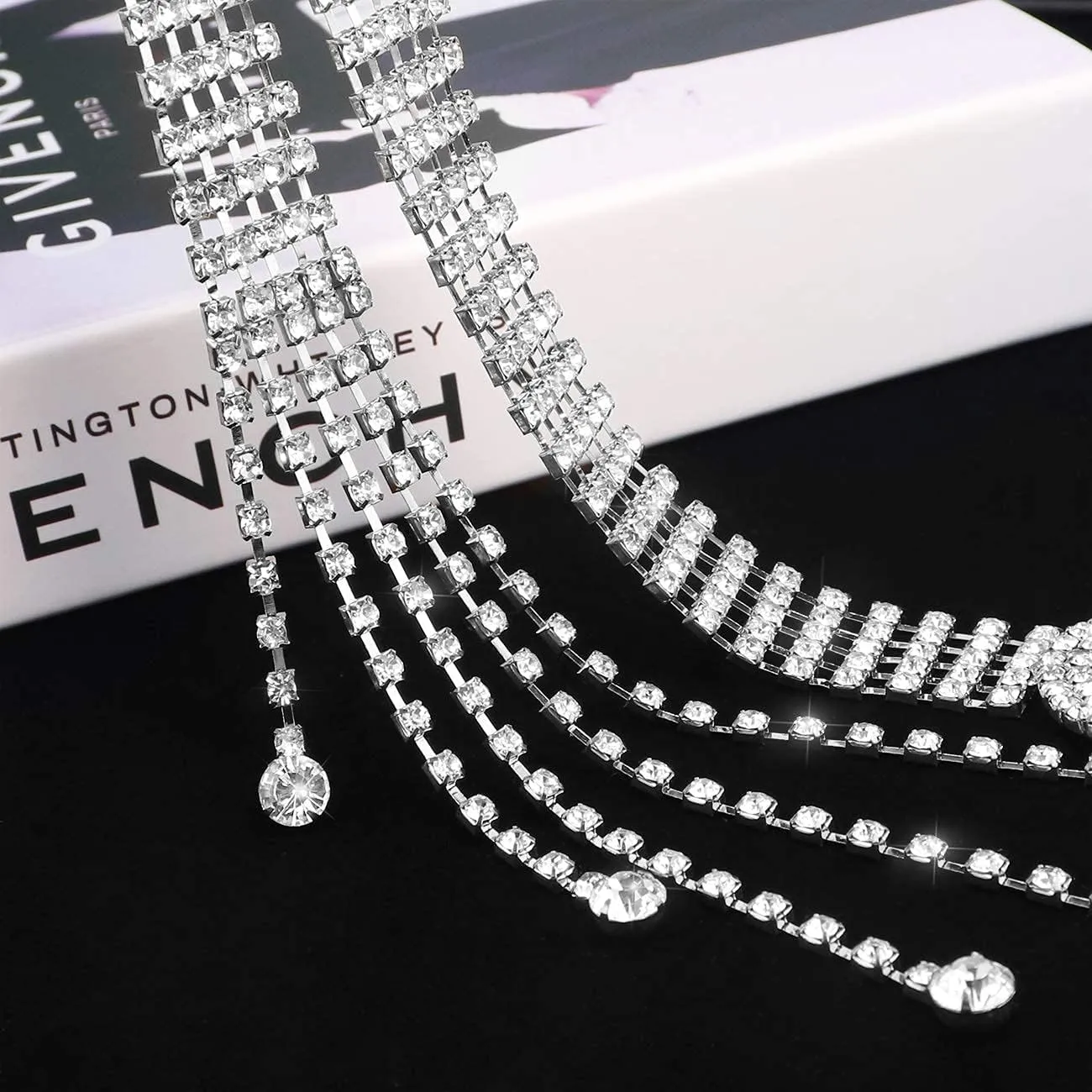 Crystal Waist Belt for Women Rhinestone Chain Belt O-Ring Waistband Belt for Dress