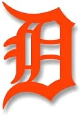 Detroit City Initial Michigan State - Vinyl 6 Inches (Color: Orange) Decal Laptop Tablet Skateboard Car Sticker