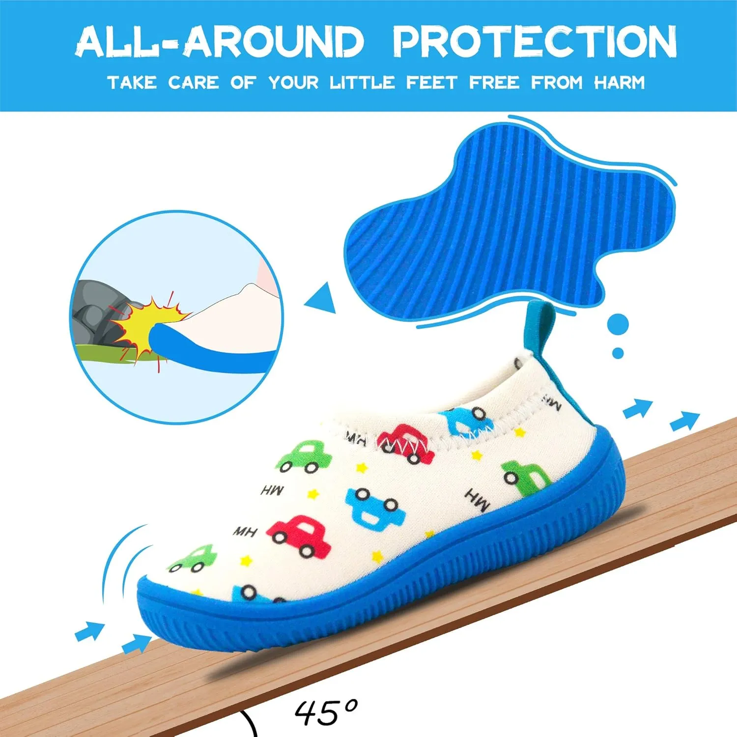 Dream Bridge Kids Water Shoes Quick Dry Barefoot Non-Slip Boys Girls Aqua Socks Shoes for Beach Outdoor Sports