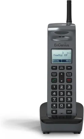 EnGenius FreeStyl SIP-HC Expansion Handset with Rechargeable Battery and Cradle, 900 Mhz Scalable IP Phone, 2-Way Radio for Broadcast/Intercom