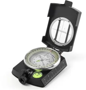 Eyeskey Multifunctional Tactical Survival Military Compass with Lanyard & Pouch | Waterproof & Impact Resistant | Lensatic Sighting Compass for Hiking