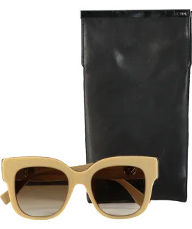 Fendi "F Is Fendi" Sunglasses Ff0359/g/s Beige Acetate 145mm In Case