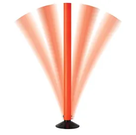 Flexible Traffic Post, Rebounder 36" Orange Delineator Post, Black Base, No Sheeting