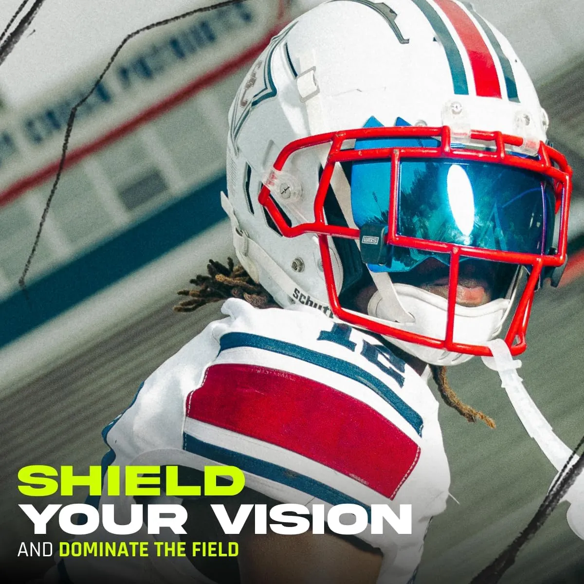 Football Visor 3.0, Fits Adult & Youth Football Helmets