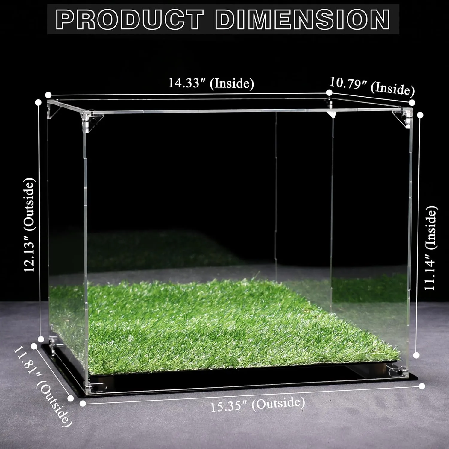 Full Size Football Helmet Display Case with 3-Modes LED Lights & Turf Base  Acrylic Showcase with Mirror Back, Gold Risers, UV Protection  Perfect for Sports Memorabilia & Collectibles