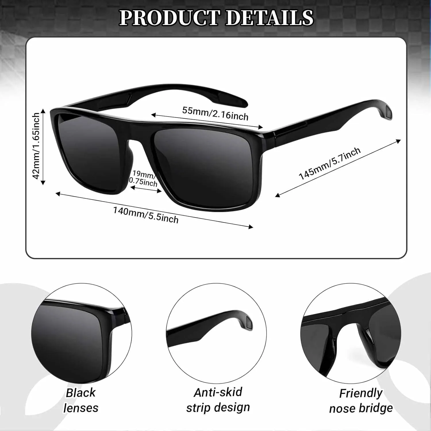 Kavoc Halloween Agent Costume Set Include Sunglasses Zip Tie ID Badge Prop and Fake Earpiece for Alien Party Dress Up