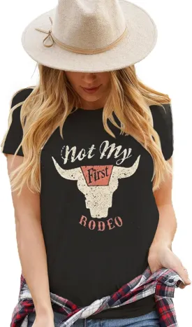 Let 'er Rip Cowboy T-Shirt Tee Women Casual Country Music Short Sleeve Tees Tops