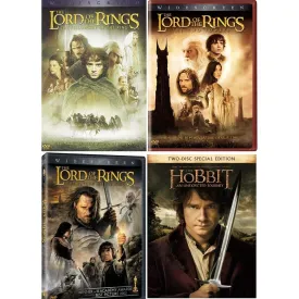 Lord of the Rings Trilogy (8 Disc DVD Set): The Fellowship Of the Ring / The Two Towers / The Return of the King)   Hobbit An Unexpected Journey - Elijah Wood, Ian McKellen, Liv Tyler, Viggo Mortensen