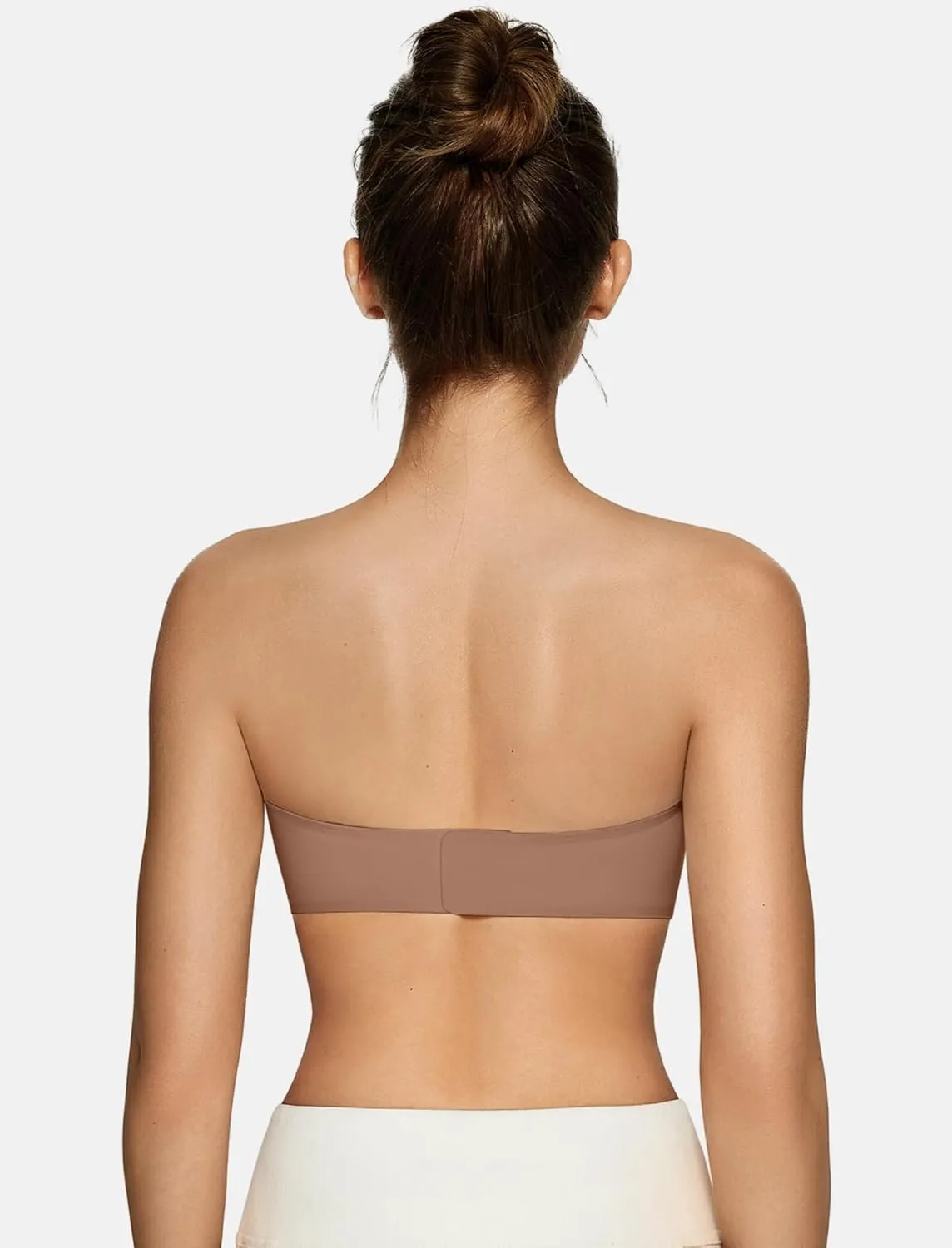 OEAK Womens Strapless Bras Push Up Bandeau Bra Non Slip Wireless Supportive Padded Bras Seamless Comfortable Tube Bra