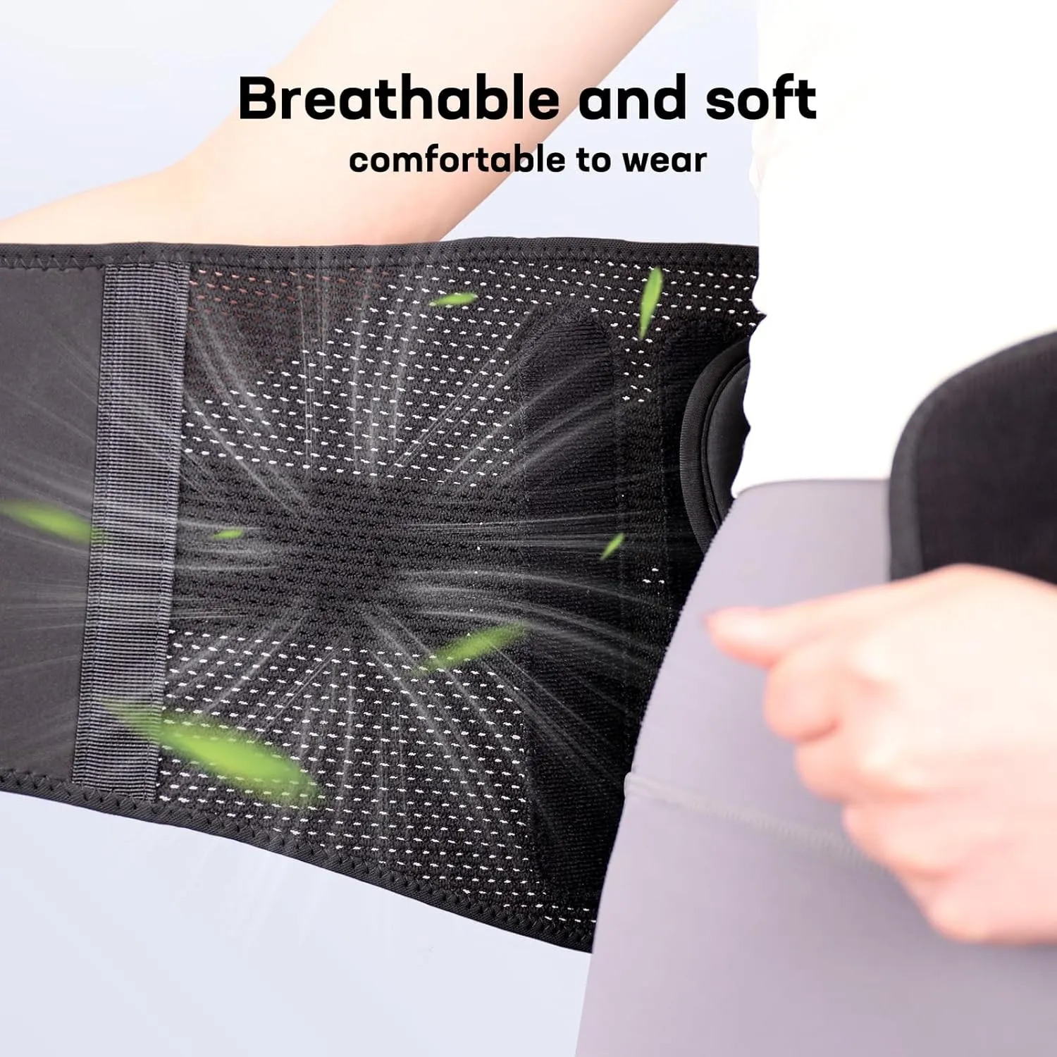 Pro Back Brace for Men Women Lower Back Pain Relief with Rigid Bionic Support & Massager Pad, Air Mesh Lumbar Belt for Sciatica, Hernia Disc, Scoliosis, Adjustable Brace for Spinal (Black, Large(Belly: 39"-45"))