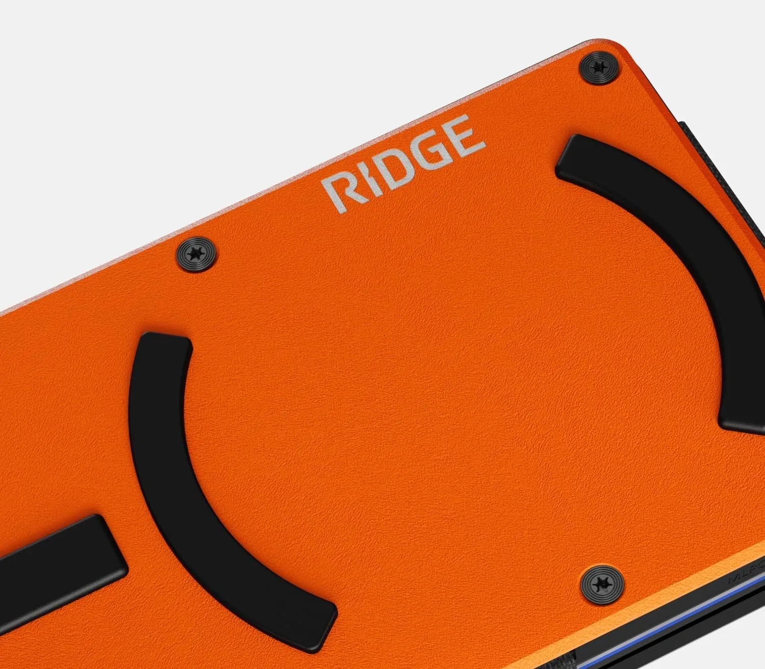 Ridge Wallet Compatible with MagSafe - Slim Minimalist Wallet For Men and Women, MagSafe Compatible Wallet - RFID, Card Holder & Integrated Cash Strap, Ridge Wallets for Men (Basecamp Orange)