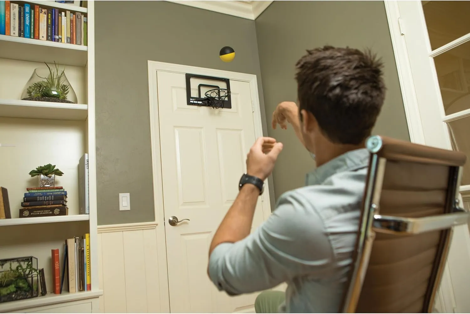 SKLZ Pro Mini Indoor Basketball Hoop - Over The Door  Portable - Great for Home, Dorms, Offices, and Gifts