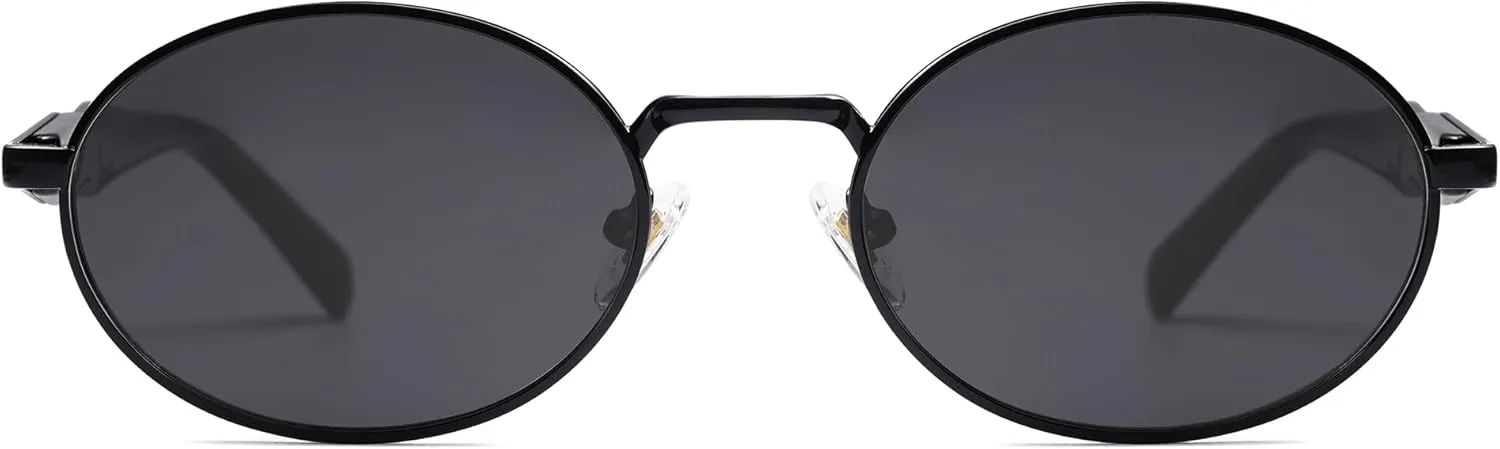 SOJOS Retro Oval Sunglasses for Women Men Trendy Sun Glasses Designer Inspired Classic Shades UV400 Protection SJ1224