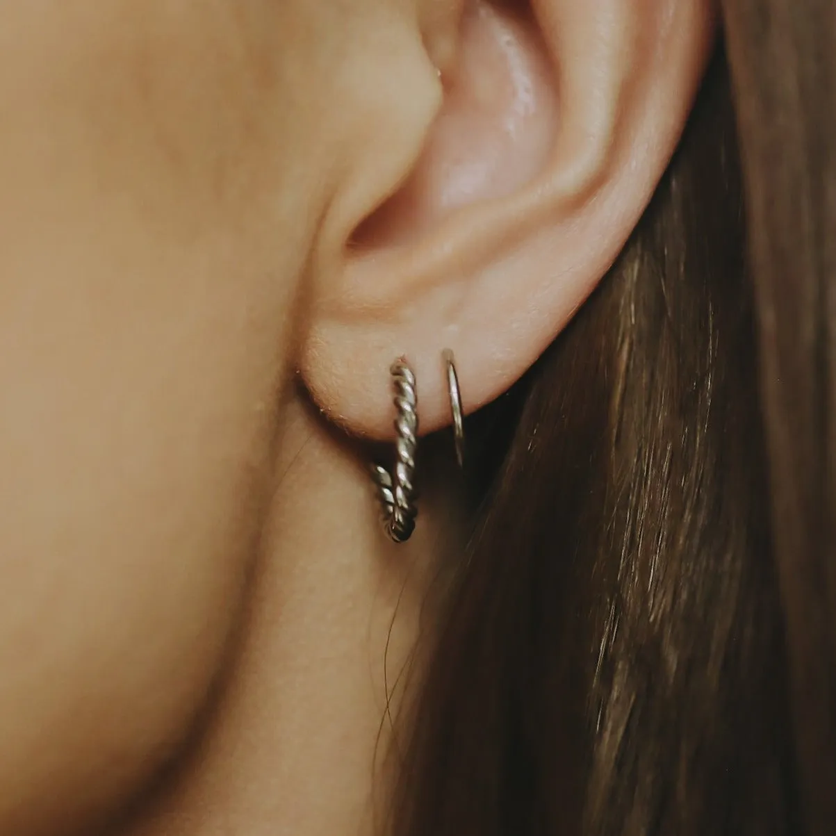 Spiral Double Twist Hoops