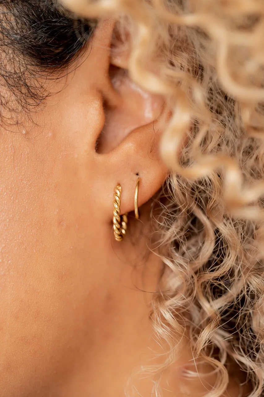 Spiral Double Twist Hoops