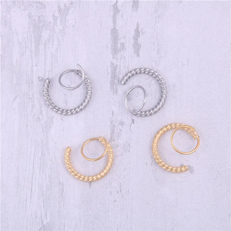 Spiral Double Twist Hoops