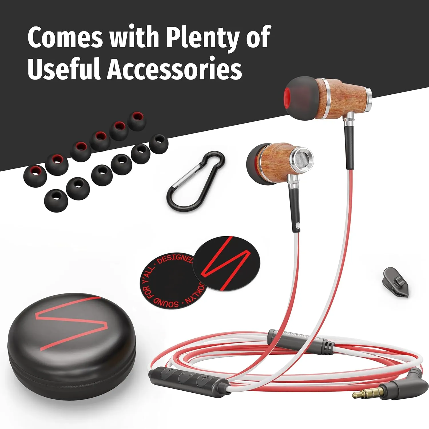 Symphonized Wired Earbuds with Microphone  90% Noise Cancelling Ear buds with Mic, in Ear Headphones Wire for Computer & Phone, Earphones 3.5 mm Jack