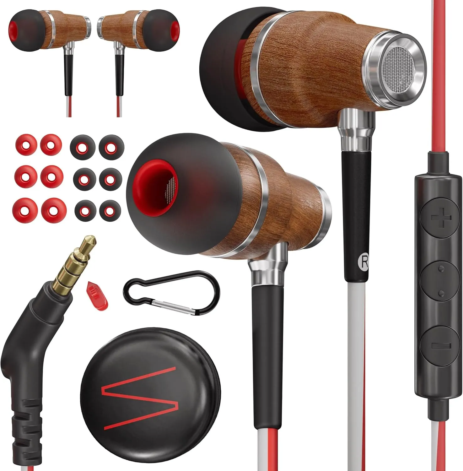 Symphonized Wired Earbuds with Microphone  90% Noise Cancelling Ear buds with Mic, in Ear Headphones Wire for Computer & Phone, Earphones 3.5 mm Jack