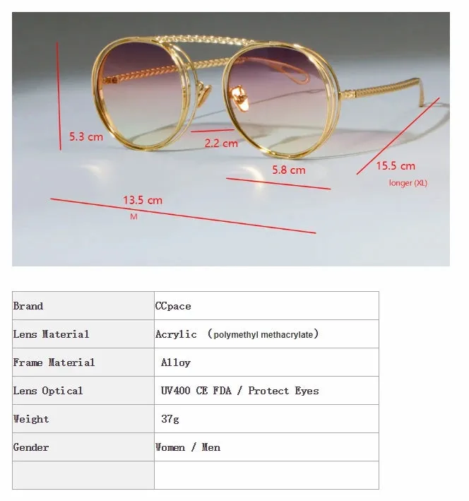 TEEK - Metal Retro Flat Top Round Shades
