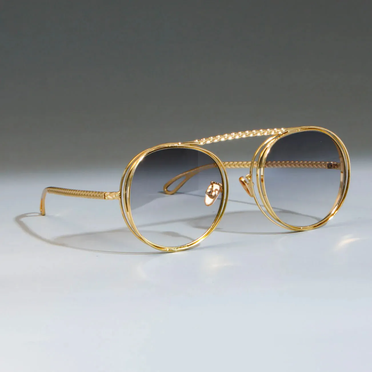 TEEK - Metal Retro Flat Top Round Shades