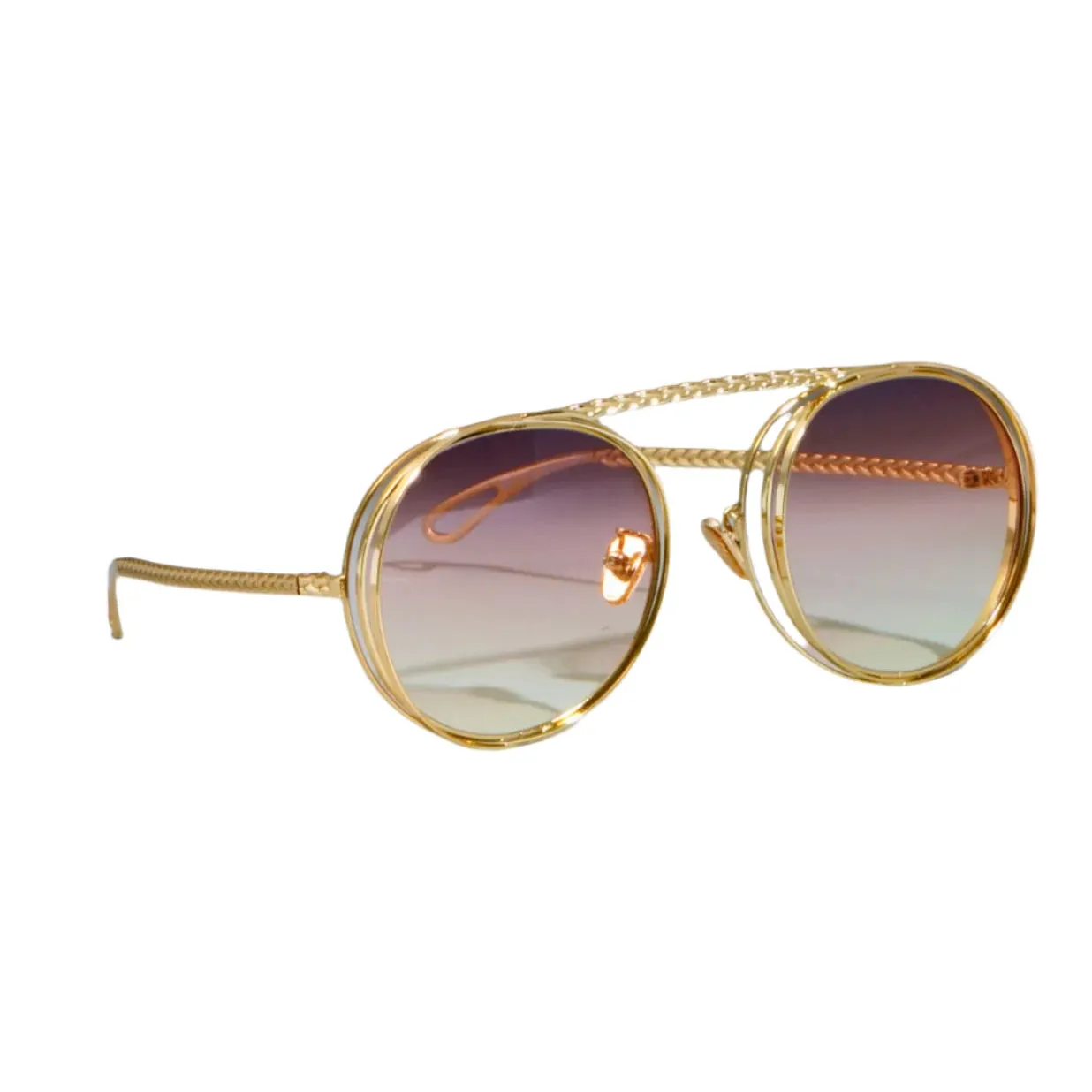 TEEK - Metal Retro Flat Top Round Shades