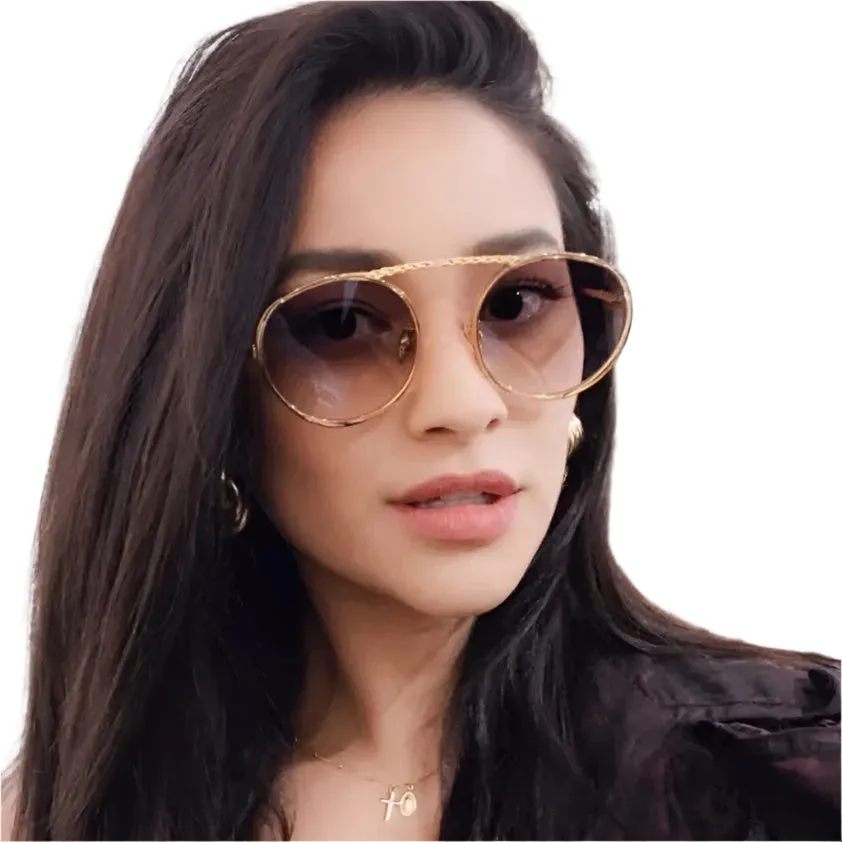 TEEK - Metal Retro Flat Top Round Shades