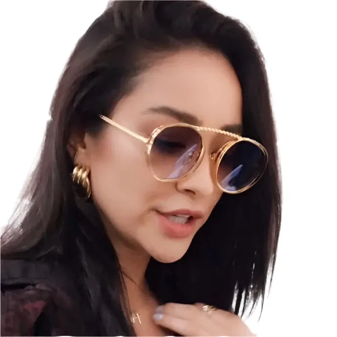 TEEK - Metal Retro Flat Top Round Shades