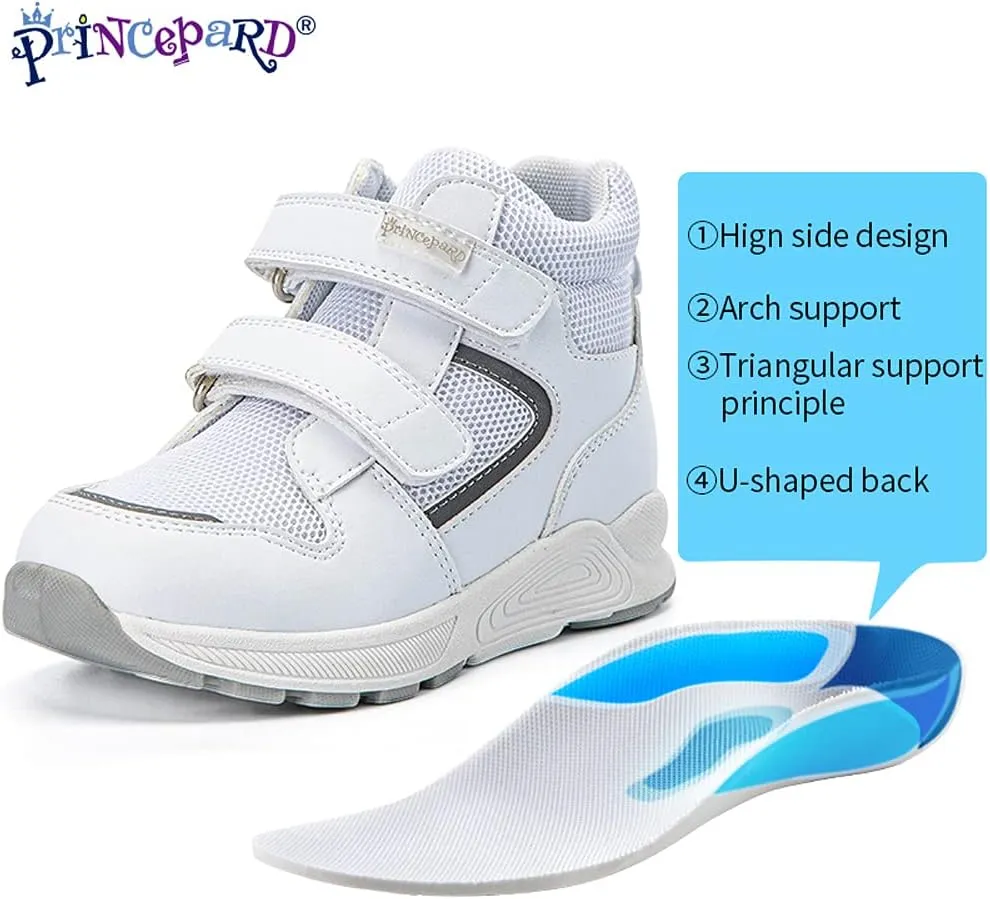 Toddlers Orthopedic ShoesKids High-top Corrective Sneakers for Boys and Girls with Arch and Ankle Support, Non-Slip Soles