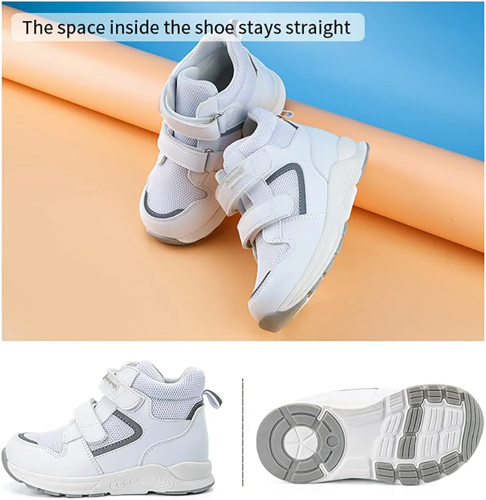 Toddlers Orthopedic ShoesKids High-top Corrective Sneakers for Boys and Girls with Arch and Ankle Support, Non-Slip Soles