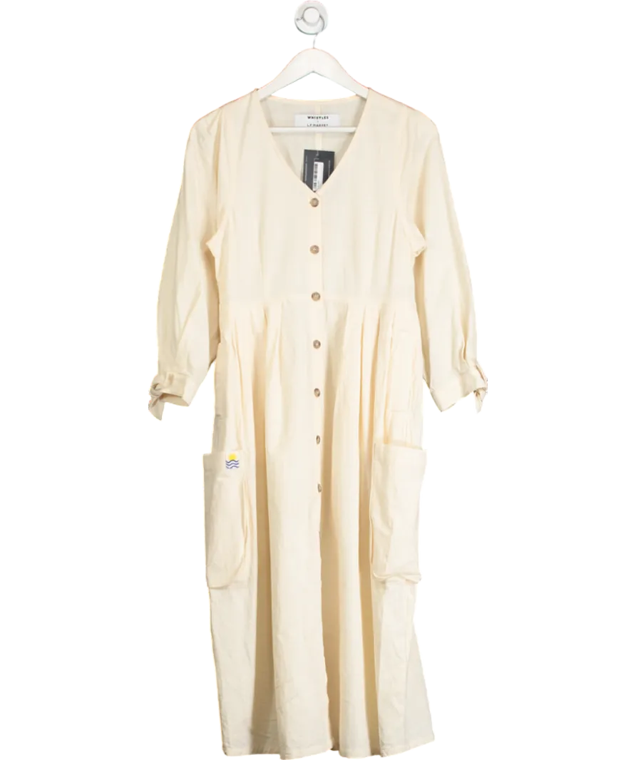 Whistles Cream Lf Markey Orlando Dress UK 10