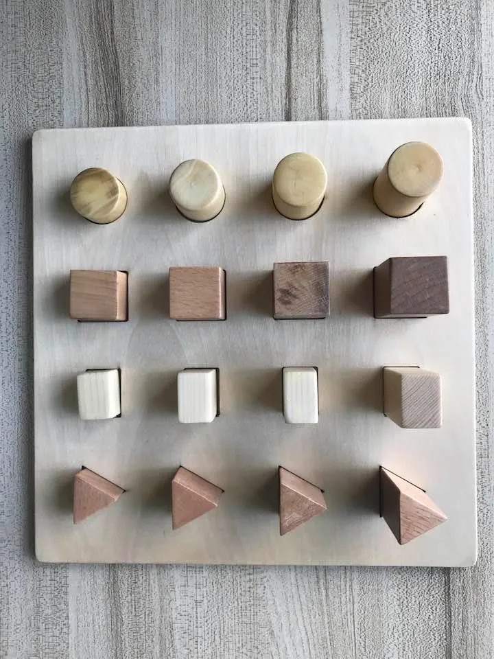Wooden Shape Size Puzzle