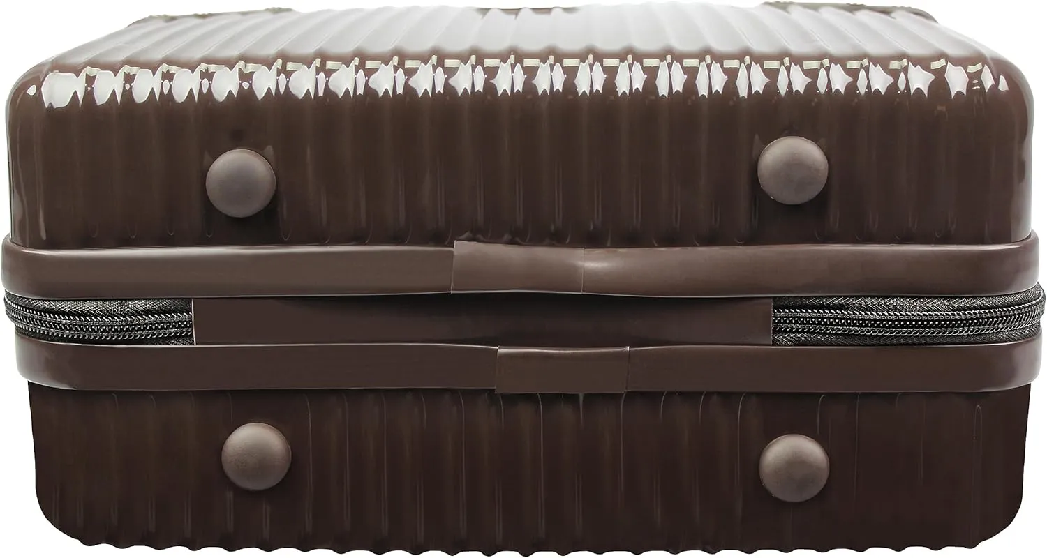 World Traveler VentureX Airline Approved Luggage ?C Lightweight Hardside Suitcase with Spinner Wheels, Brown, 2-Piece Carry-On Set