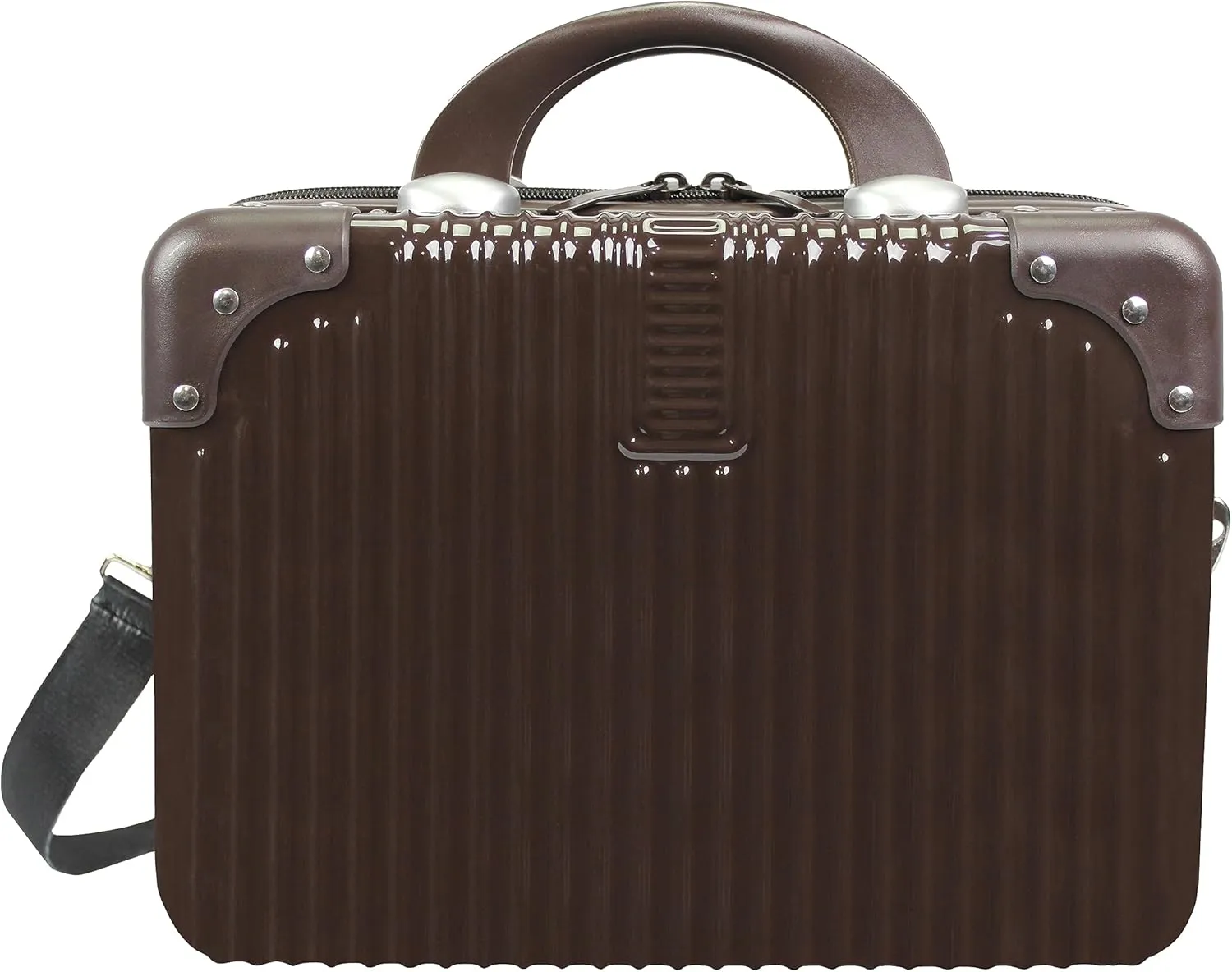 World Traveler VentureX Airline Approved Luggage ?C Lightweight Hardside Suitcase with Spinner Wheels, Brown, 2-Piece Carry-On Set