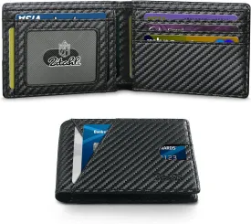 Zitahli Men's Slim RFID Blocking Leather Wallet - Premium Bifold Front Pocket Wallet with Gift Box,Leather Card Holder for Everyday Carry
